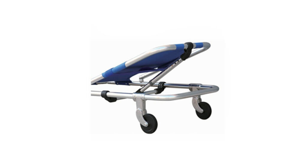 Stretcher with Headrest & Rollers