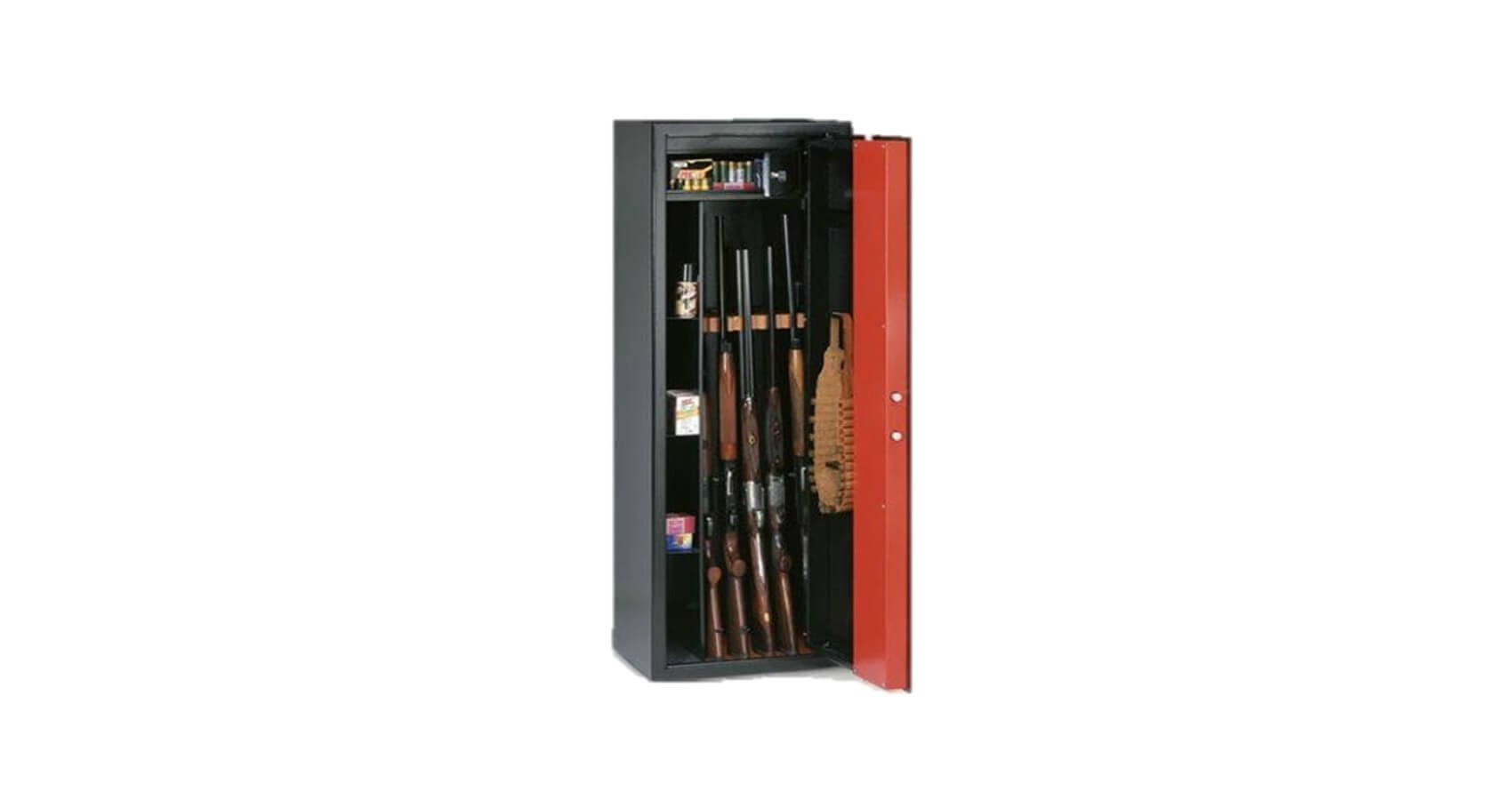 Gun Cabinet, 5 Rifles & 4 Compartments